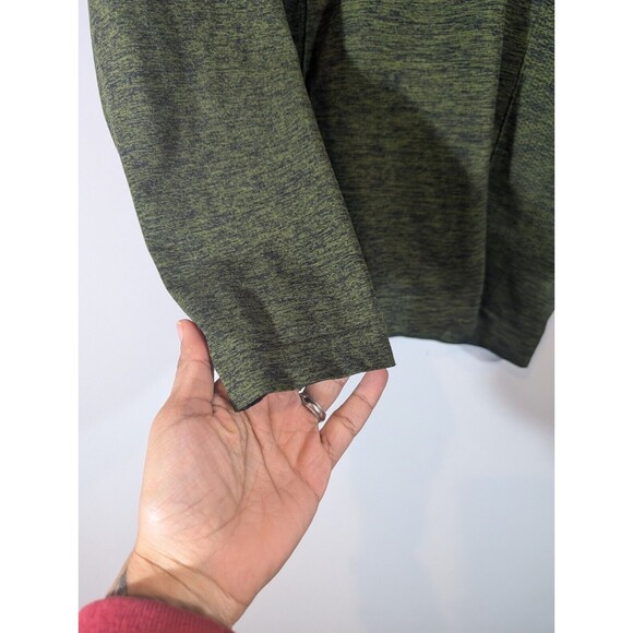 Alphalete Top Men Sz L Dark Long Sleeve Athletic Pullover 1/4 Zip Activewear - Picture 4 of 9